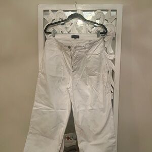 Banana Republic Women's Crisp White Wide Leg Trousers